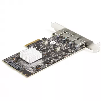 StarTech.com 4-portu USB PCIe karte - 10Gbps USB 3.1/3.2 Gen 2 Type-A PCI Express paplašināšanas karte ar 2 kontrolleriem - 4x USB-A - USB PCIe pievienošanas adaptera karte - Windows/Mac/Linux