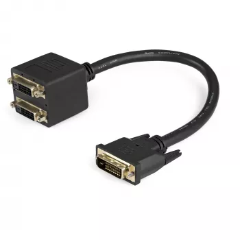 StarTech.com DVI-D sadalītāja kabelis 30cm (1 pēda) DVI-D uz 2x DVI-D, vīrietis-sieviete