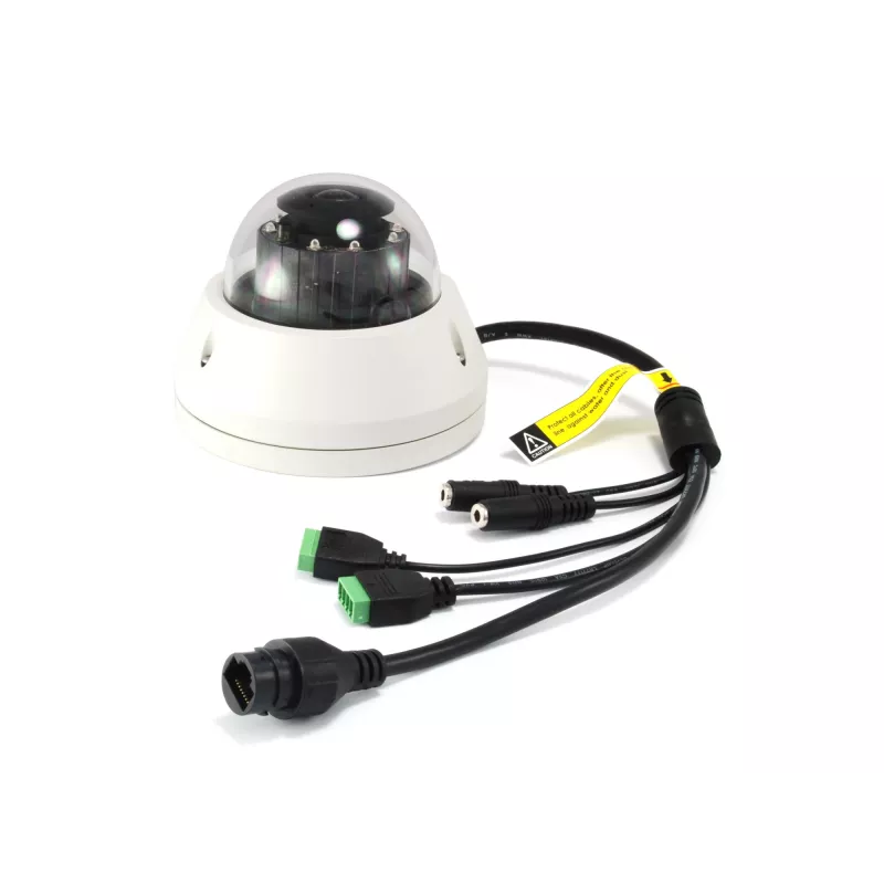 LevelOne FCS-3306 HUBBLE kupola IP kamera, 3 MP, H.265, PoE, IR, telpām un ārā, izturīga pret vandāļiem, IP68, balta