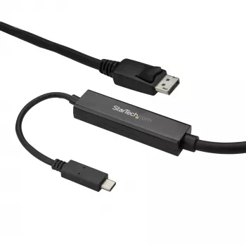 StarTech.com 9.8ft/3m USB C uz DisplayPort 1.2 kabelis 4K 60Hz - USB-C uz DisplayPort adaptera kabelis - HBR2 USB Type-C DP Alt Mode uz DP monitora video kabelis - Darbojas ar Thunderbolt 3 - Melns