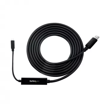 StarTech.com 9.8ft/3m USB C uz DisplayPort 1.2 kabelis 4K 60Hz - USB-C uz DisplayPort adaptera kabelis - HBR2 USB Type-C DP Alt Mode uz DP monitora video kabelis - Darbojas ar Thunderbolt 3 - Melns