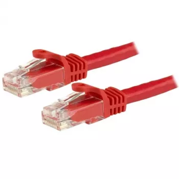 StarTech.com 5m CAT6 Ethernet kabelis - sarkans CAT 6 Gigabit Ethernet vads - 250MHz 100W PoE RJ45 UTP tīkla/pievienošanas vads bez aizķeršanās ar stiepļu atslogotāju, individuāli pārbaudīts