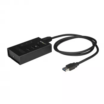 StarTech.com 4 Portu USB 3.0 Hubs - USB Type-A uz 1x USB-C un 3x USB-A - Komercmetāla USB Hubs - SuperSpeed 5Gbps USB 3.1/3.2 Gen 1 - Pašbarots - BC 1.2 Ātrā uzlāde - Montējams/Izturīgs