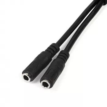 StarTech.com Galvas austiņu adapteris austiņām ar atsevišķām austiņu/mikrofona ligzdām - 3.5mm 4 pozīciju uz 2x 3 pozīciju 3.5mm vīriešu/sieviešu