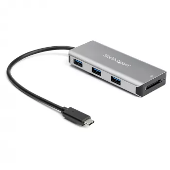 StarTech.com 3 Portu 10Gbps USB-C Hubs ar SD karšu lasītāju - 3x USB-A un 1x SD slots - Pārnēsājams USB 3.2 Gen 2 Type-C adaptera hubs - Klēpjdatora hubs - USB barošana - Thunderbolt 3 saderīgs
