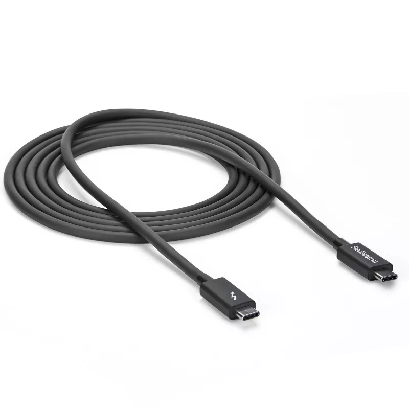 StarTech.com 2m Thunderbolt 3 (20Gbps) USB-C kabelis — saderīgs ar Thunderbolt, USB un DisplayPort