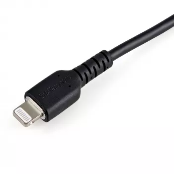 StarTech.com 15 cm USB-A uz Lightning vads, izturīgs, melns, ar aramīda šķiedru, MFi sertificēts