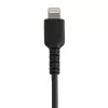 StarTech.com 15 cm USB-A uz Lightning vads, izturīgs, melns, ar aramīda šķiedru, MFi sertificēts
