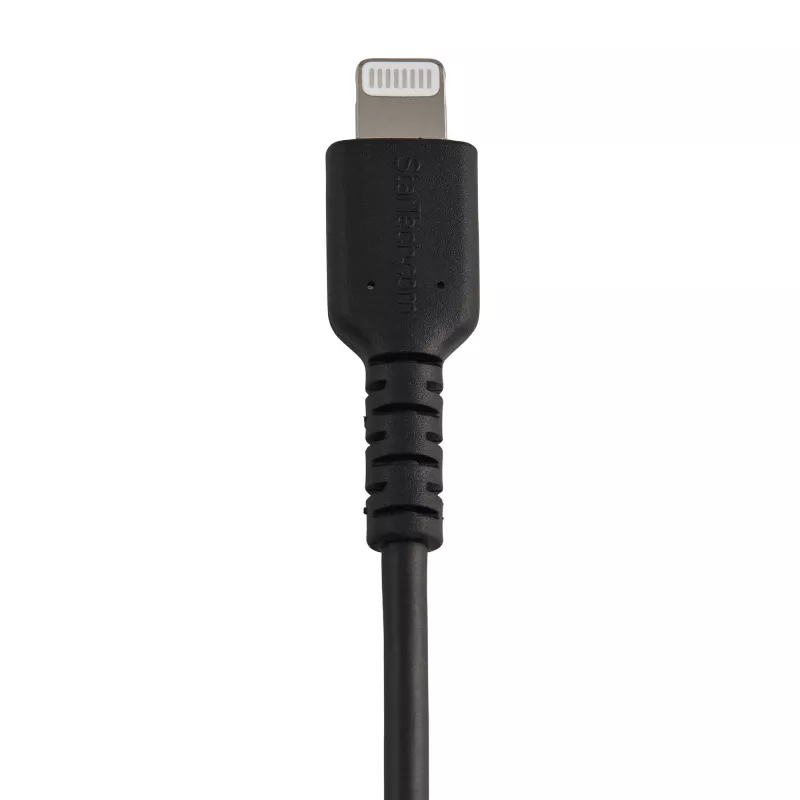 StarTech.com 15 cm USB-A uz Lightning vads, izturīgs, melns, ar aramīda šķiedru, MFi sertificēts