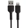 StarTech.com 15 cm USB-A uz Lightning vads, izturīgs, melns, ar aramīda šķiedru, MFi sertificēts