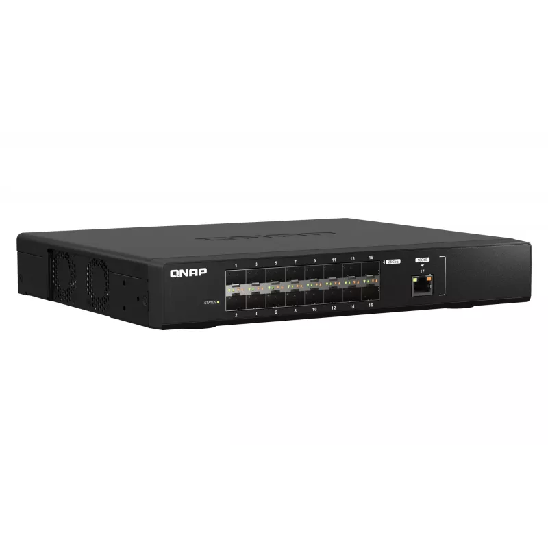 QNAP QSW-M5216-1T tīkla slēdzis, pārvaldāms L2, melns