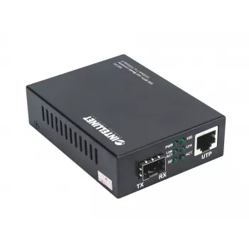 Intellinet 10GBase-T uz 10GBase-R tīkla pārveidotājs, 1 x 10 GB SFP+ slots, 1 x 10GB RJ45 ports