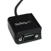 StarTech.com ICUSB2321FIS 1 porta FTDI USB uz RS232 DB9 seriālā porta adaptera vads, optiski izolēts, 2,5 m, melns