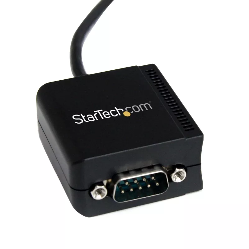 StarTech.com ICUSB2321FIS 1 porta FTDI USB uz RS232 DB9 seriālā porta adaptera vads, optiski izolēts, 2,5 m, melns