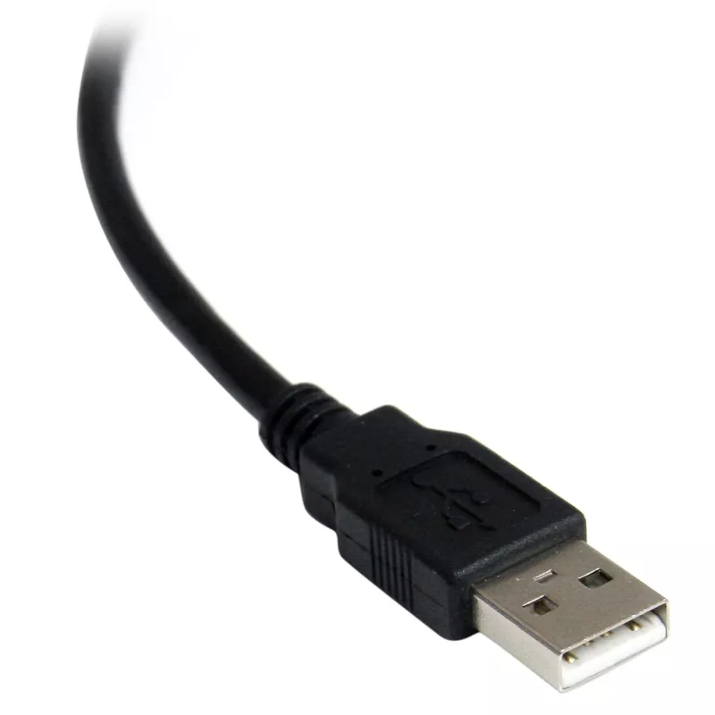 StarTech.com ICUSB2321FIS 1 porta FTDI USB uz RS232 DB9 seriālā porta adaptera vads, optiski izolēts, 2,5 m, melns