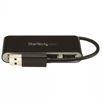 StarTech.com 4-Portu Pārnēsājams USB 2.0 Hubs ar Iebūvētu Kabeli
