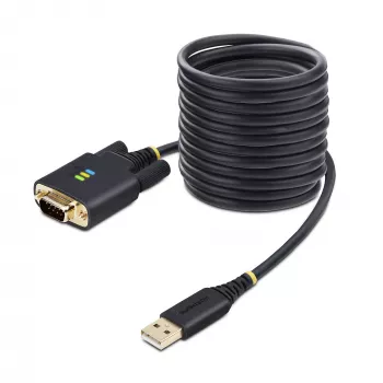 StarTech.com 10 pēdu (3m) USB–seriālais adaptera kabelis, COM saglabāšana, maināmas skrūves/uzgriežņi, USB-A uz DB9 RS232, FTDI IC, ESD aizsardzība, Windows/macOS/Linux
