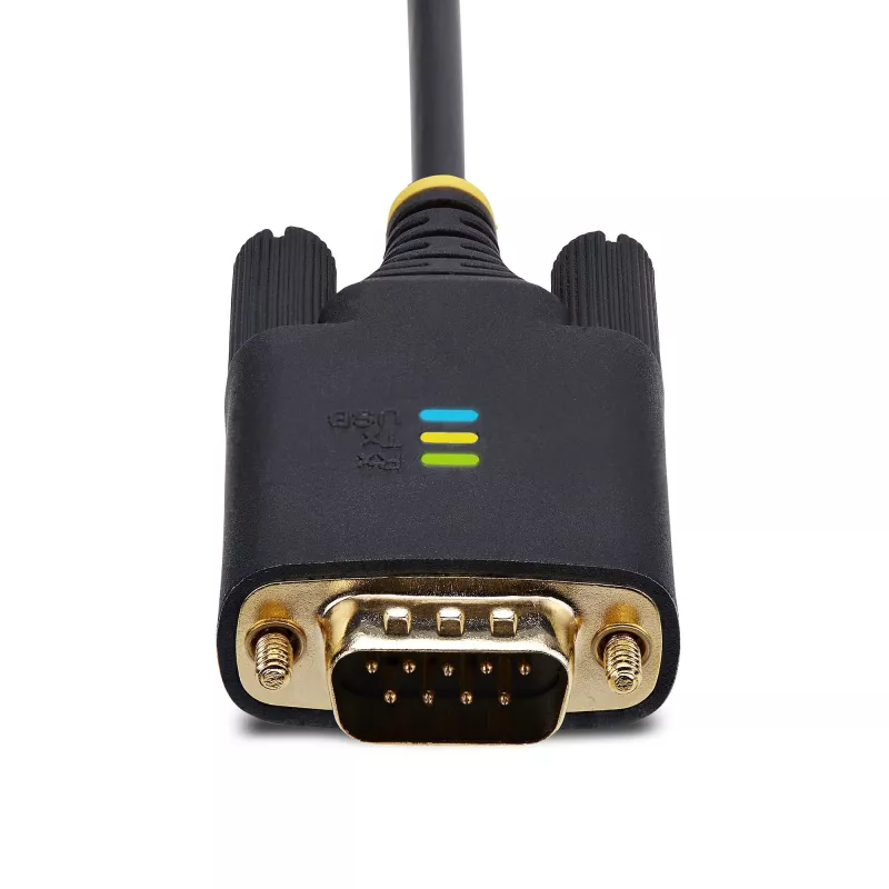 StarTech.com 10 pēdu (3m) USB–seriālais adaptera kabelis, COM saglabāšana, maināmas skrūves/uzgriežņi, USB-A uz DB9 RS232, FTDI IC, ESD aizsardzība, Windows/macOS/Linux