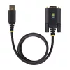 StarTech.com 10 pēdu (3m) USB–seriālais adaptera kabelis, COM saglabāšana, maināmas skrūves/uzgriežņi, USB-A uz DB9 RS232, FTDI IC, ESD aizsardzība, Windows/macOS/Linux