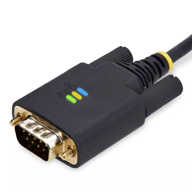 StarTech.com 10 pēdu (3m) USB–seriālais adaptera kabelis, COM saglabāšana, maināmas skrūves/uzgriežņi, USB-A uz DB9 RS232, FTDI IC, ESD aizsardzība, Windows/macOS/Linux