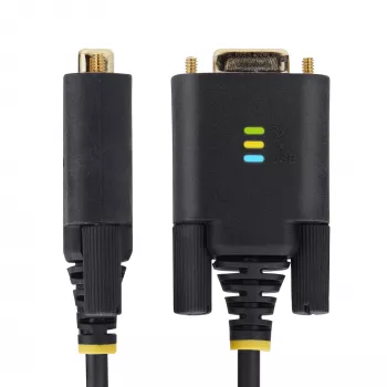 StarTech.com 1m USB uz Null Modema Seriālā Adaptera Kabelis, Maināmi DB9 Skrūves/Uzgriežņi, COM Saglabāšana, USB-A uz RS232, FTDI, 4. līmeņa ESD Aizsardzība, Windows/macOS/ChromeOS/Linux - Izturīga TPE Konstrukcija