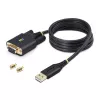 StarTech.com 1m USB uz Null Modema Seriālā Adaptera Kabelis, Maināmi DB9 Skrūves/Uzgriežņi, COM Saglabāšana, USB-A uz RS232, FTDI, 4. līmeņa ESD Aizsardzība, Windows/macOS/ChromeOS/Linux - Izturīga TPE Konstrukcija