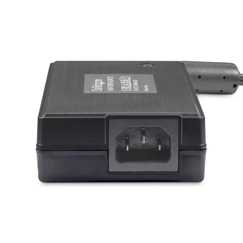 StarTech.com 160W Universāls līdzstrāvas barošanas bloks (24V/6.6A), 1.2m vads, 2/3 kontaktu spaiļu bloki, 100-240V maiņstrāvas/līdzstrāvas ārējais barošanas avots industriālajiem USB centrmezgliem, NA/UK/EU/ANZ
