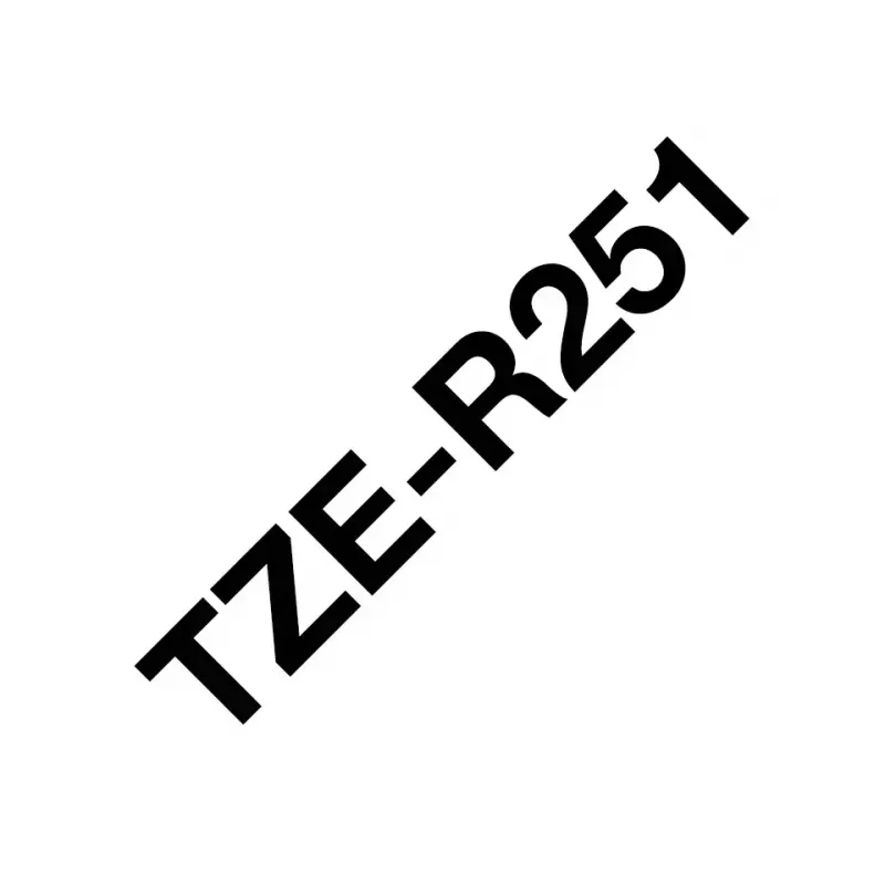 Brother TZE-R251 lentes kasete — melns uz balta, auduma lente 24 mm