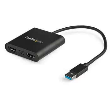 StarTech.com USB 3.0 uz Diviem HDMI Adapteris, USB uz 2x HDMI Monitora Pārveidotājs Windows (nav atbalsts macOS/ChromeOS/Linux) - TAA