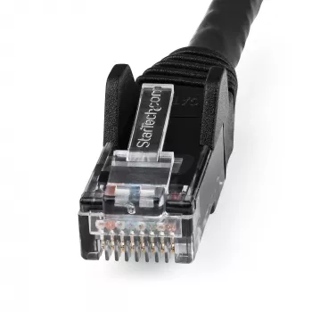 StarTech.com 10m CAT6 Ethernet kabelis - LSZH (Low Smoke Zero Halogen) - 10 Gigabit 250Mhz 100W PoE RJ45 10GbE UTP tīkla vads ar aizsargvāciņu un sprieguma samazinātāju - Melns, CAT 6, ETL verificēts, 24AWG