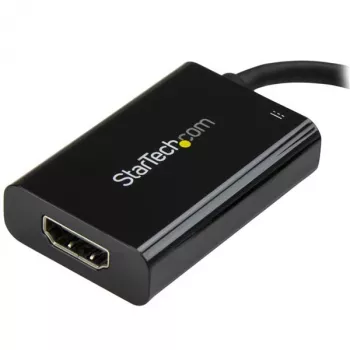 StarTech.com USB-C uz HDMI 2.0 adapteris ar Power Delivery - 4K 60Hz USB Type-C uz HDMI video pārveidotājs - 60W PD caurlaides uzlādes ports - Thunderbolt 3 saderīgs - Melns