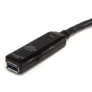 StarTech.com 5m USB 3.0 aktīvais pagarinātāja kabelis - vīrišķais/sieviešu, 5 m, USB A, USB A, USB 3.2 Gen 1 (3.1 Gen 1), Melns