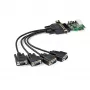 StarTech.com 4-portu PCI Express RS232 seriālā adaptera karte - PCIe RS232 seriālā kontrollera karte - PCIe uz seriālo DB9 - 16950 UART - zema profila paplašinājuma karte - Windows/Linux - TAA
