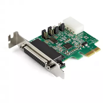 StarTech.com 4-portu PCI Express RS232 seriālā adaptera karte - PCIe RS232 seriālā kontrollera karte - PCIe uz seriālo DB9 - 16950 UART - zema profila paplašinājuma karte - Windows/Linux - TAA