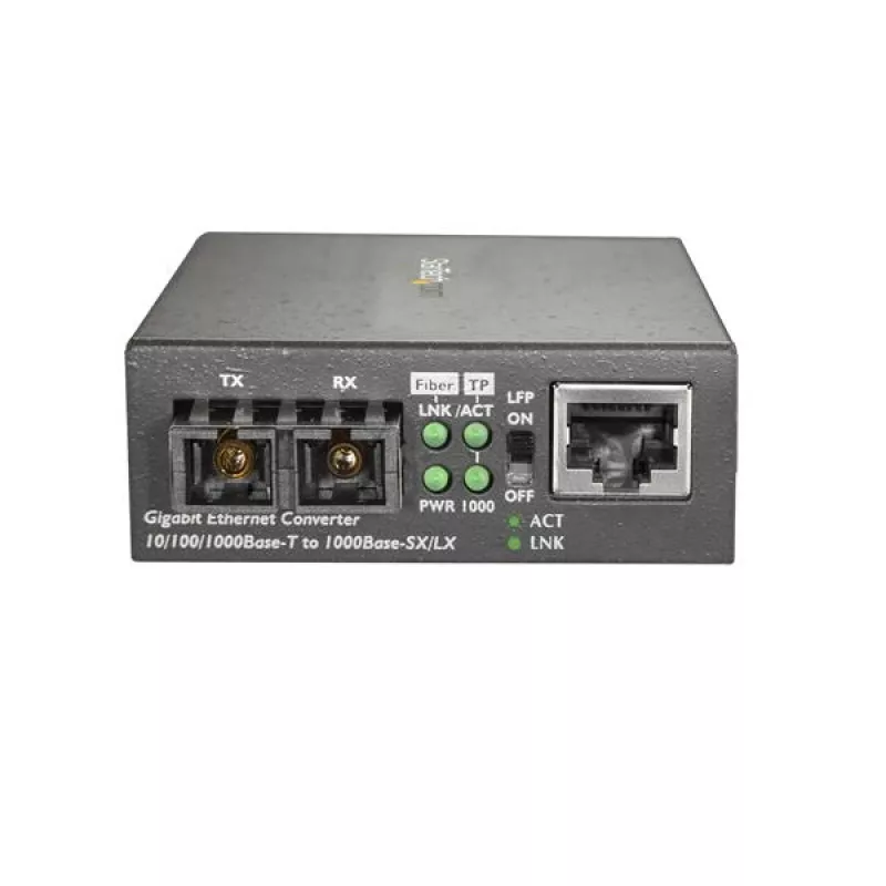 StarTech.com Multimode SC Fiber Media Converter 10/100/1000 tīklam - 550m - Gigabitu Ethernet - 850nm - Pilns duplekss
