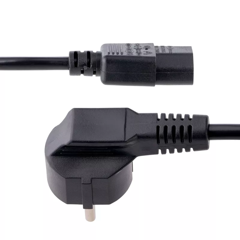StarTech.com 1m (3ft) datora strāvas vads, 18AWG, EU Schuko uz C13, 250V 10A, melns