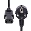 StarTech.com 1m (3ft) datora strāvas vads, 18AWG, EU Schuko uz C13, 250V 10A, melns