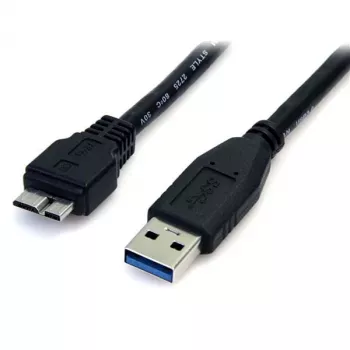StarTech.com 0,5m Melns SuperSpeed USB 3.0 Kabelis A uz Micro B - Vīrs/Vīrs