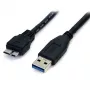 StarTech.com 0,5m Melns SuperSpeed USB 3.0 Kabelis A uz Micro B - Vīrs/Vīrs