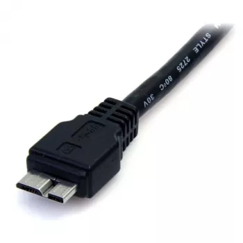 StarTech.com 0,5m Melns SuperSpeed USB 3.0 Kabelis A uz Micro B - Vīrs/Vīrs