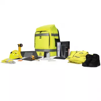 Mugursoma DICOTA Hi-Vis Yellow 65 L no PET un TPU