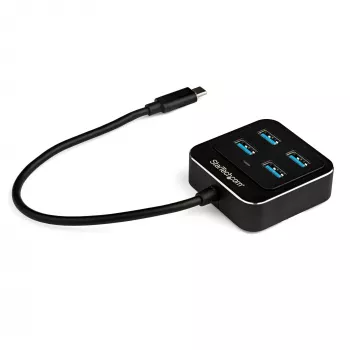 StarTech.com 4 portu USB-C centrmezgls – USB-C uz 4x USB-A portiem – SuperSpeed 10Gbps USB 3.2 Gen 2 Type-C centrmezgls – USB barošana – pārnēsājams/kompakts USB-C-USB adaptera centrmezgls klēpjdatoram – alumīnijs