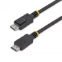 StarTech.com DISPL5M 5 m DisplayPort 1.2 kabelis ar fiksatoriem, 4K x 2K, HBR2, spraudnis – spraudnis, melns
