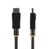 StarTech.com DISPL5M 5 m DisplayPort 1.2 kabelis ar fiksatoriem, 4K x 2K, HBR2, spraudnis – spraudnis, melns