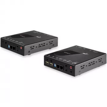 StarTech.com HDMI KVM pagarinātājs pa IP tīklu - 4K 30Hz HDMI 2.0 un USB pa IP LAN vai Cat5e/Cat6 Ethernet kabeli (100m/330ft) - Attālās KVM pārslēgšanas/konsoles raidītājs/uztvērējs komplekts