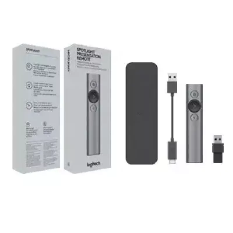 Logitech Spotlight Plus prezentāciju tālvadības pults, pelēka