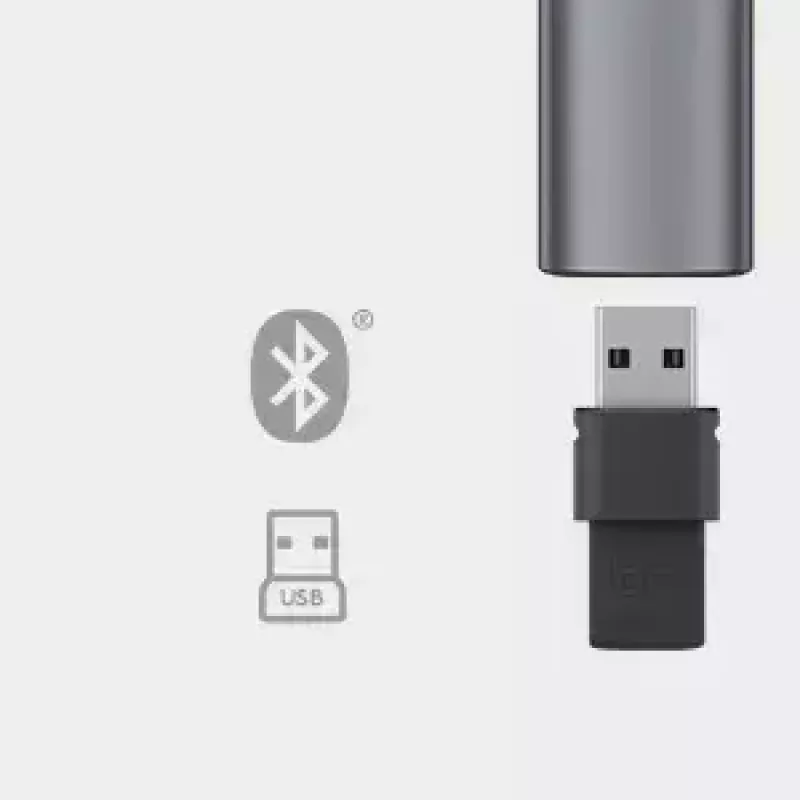 Logitech Spotlight Plus prezentāciju tālvadības pults, pelēka