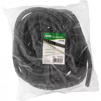 Spirālveida kabeļu aptinums InLine 10 m, melns, 18 mm diametrs, 1.8 cm biezums