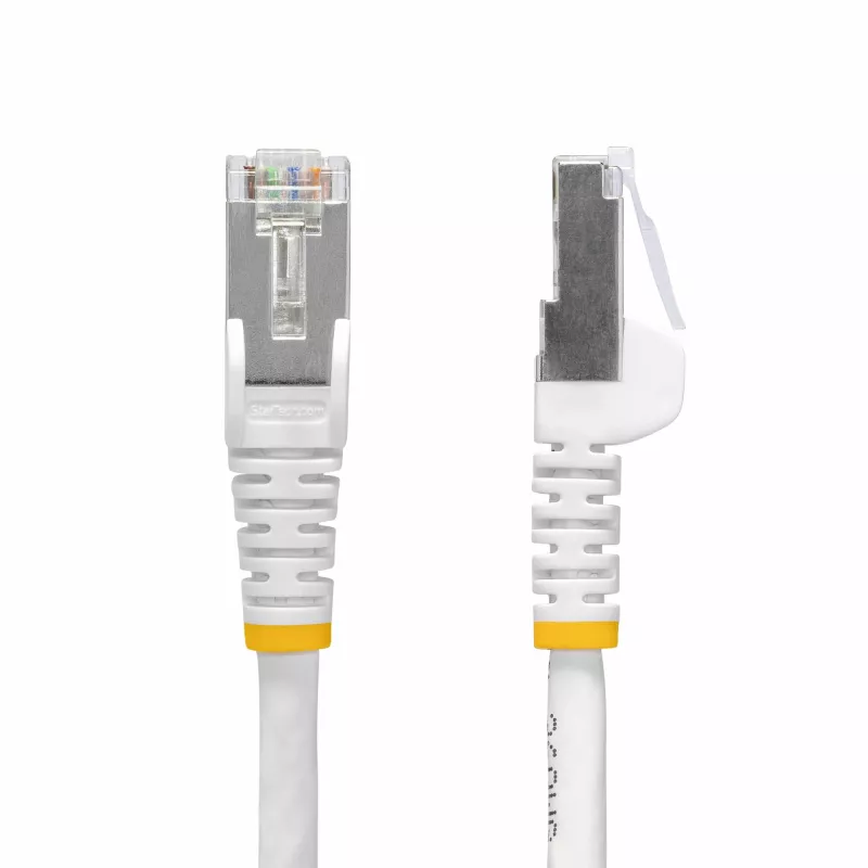 StarTech.com 10m balts CAT8 Ethernet kabelis, bezāķa RJ45, 25G/40G, 2000MHz, 100W PoE++, S/FTP, 26AWG tīrs varš, LSZH, ekranēts tīkla vads ar sprieguma atslogotājiem, individuāli testēts