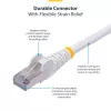 StarTech.com 3m balts CAT8 Ethernet kabelis, bezķēdes RJ45, 25G/40G, 2000MHz, 100W PoE++, S/FTP, 26AWG tīrs vara vads, LSZH, ekranēts tīkla savienojuma vads ar sprieguma atslogotājiem, individuāli testēts